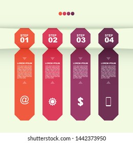 Bar Chart Graph Steps Diagram Statistical Business Infographic Illustration