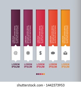 Bar Chart Graph Steps Diagram Statistical Business Infographic Illustration