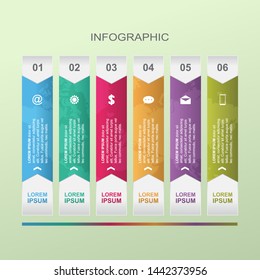 Bar Chart Graph Steps Diagram Statistical Business Infographic Illustration