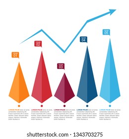 Bar Chart Graph Triangle Pyramid Statistical Business Infographic