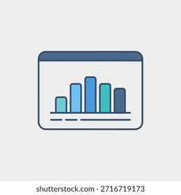 bar chart graphic on screen