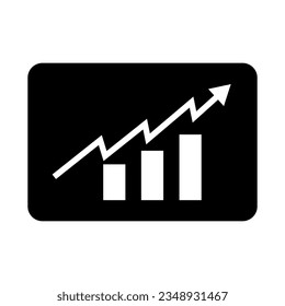 Gráfico de barras de la creciente tendencia de ventas. Vector.