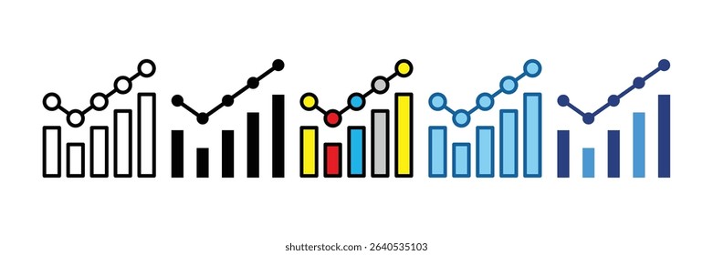 Bar Chart Growth Icon Element For Design