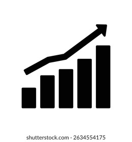 Bar chart growth icon to show business profits