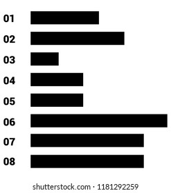 
A Bar Chart With Horizontal Arrows, Bar Graph 
