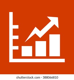 bar chart up  icon 