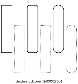 Bar chart icon. Abstract data visualization. Line graph elements. Simple analytic symbol.