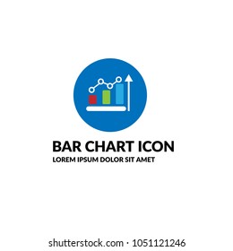 Bar chart icon.Can be used as icon or logo for websites, applications, mobile and UI design, vector illustration