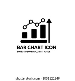 Bar chart icon.Can be used as icon or logo for websites, applications, mobile and UI design, vector illustration