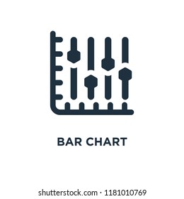 Bar chart icon. Black filled vector illustration. Bar chart symbol on white background. Can be used in web and mobile.