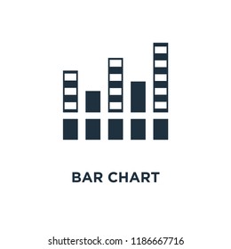 Bar chart icon. Black filled vector illustration. Bar chart symbol on white background. Can be used in web and mobile.