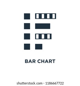 Bar chart icon. Black filled vector illustration. Bar chart symbol on white background. Can be used in web and mobile.