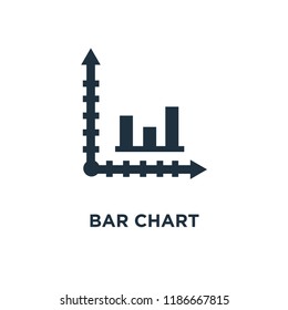 Bar chart icon. Black filled vector illustration. Bar chart symbol on white background. Can be used in web and mobile.