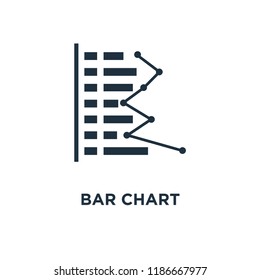 Bar chart icon. Black filled vector illustration. Bar chart symbol on white background. Can be used in web and mobile.