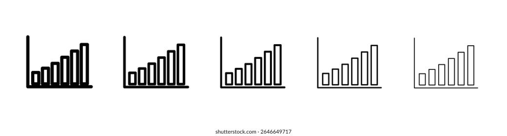 Bar Chart Icon black and white vector sign