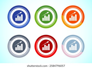Bar chart icon design illustration, Graph logo, Growth sign, Growth chart 