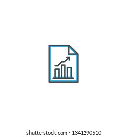 Bar chart icon design. Marketing icon line vector illustration design