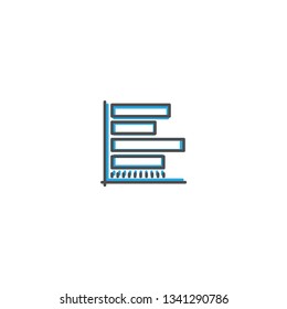 Bar chart icon design. Marketing icon line vector illustration design