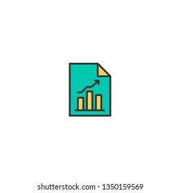 Bar chart icon design. Marketing icon vector illustration