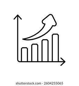Bar Chart icon design stock illustration