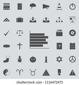 bar chart icon. Detailed set of  Minimalistic  icons. Premium quality graphic design sign. One of the collection icons for websites, web design, mobile app on colored background