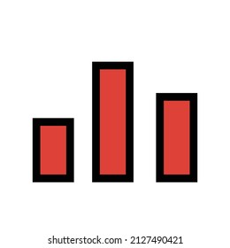 Bar chart icon. Editable vectors.