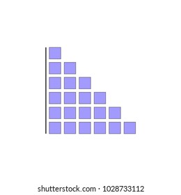 bar chart icon. Element of colored charts and diagrams for mobile concept and web apps. Icon for website design and development, app development. Premium icon on white background