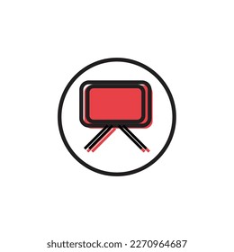 Bar chart icon. Flat illustration of bar chart icon for web design