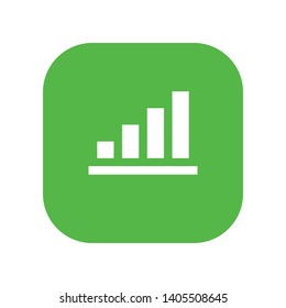 Bar Chart Icon in Geometric Shape