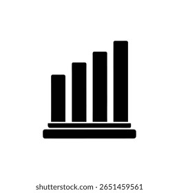 Icono de gráfico de barras Análisis de crecimiento y estadísticas comerciales Símbolo de gráfico