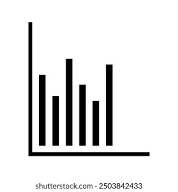 Bar chart icon illustrated on background