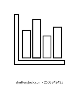 Bar chart icon illustrated on background