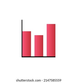 Bar chart icon illustration. Vector symbol for business statistics. Data chart