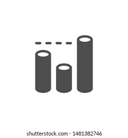 Bar chart icon and infographic concept