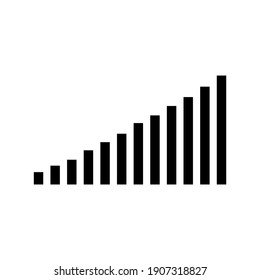 Balkendiagramm einzeln auf weißem Hintergrund. Vektorgrafik