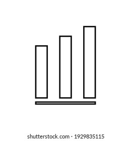 Bar chart icon isolated on white background