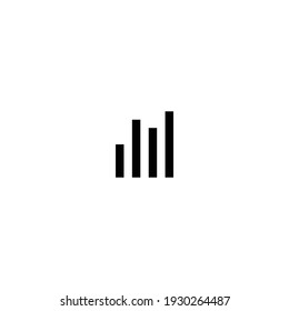 bar chart icon isolated white background