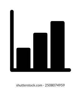 Bar chart icon. line art and editable stoke.