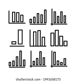 Stabdiagrammsymbol oder Logo einzeln auf Zeichen, Vektorgrafik - Sammlung von hochwertigen Vektorsymbol in schwarzem Stil
