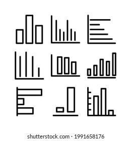 icono de gráfico de barras o logotipo símbolo de signo aislado ilustración vectorial - Colección de iconos vectoriales de estilo negro de alta calidad
