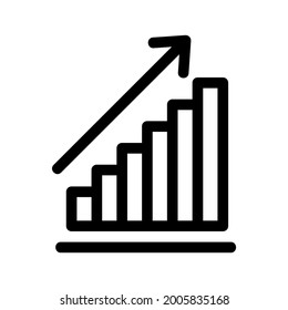 bar chart icon or logo isolated sign symbol vector illustration - high quality black style vector icons
