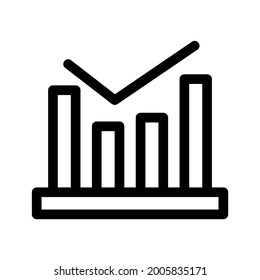 bar chart icon or logo isolated sign symbol vector illustration - high quality black style vector icons
