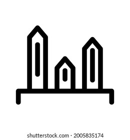 bar chart icon or logo isolated sign symbol vector illustration - high quality black style vector icons

