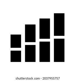 bar chart icon or logo isolated sign symbol vector illustration - high quality black style vector icons
