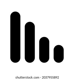 bar chart icon or logo isolated sign symbol vector illustration - high quality black style vector icons
