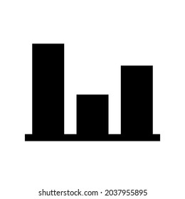bar chart icon or logo isolated sign symbol vector illustration - high quality black style vector icons
