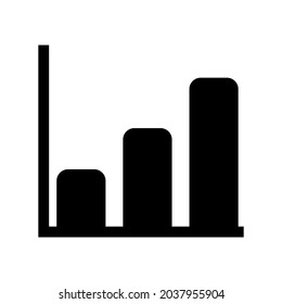 icono de gráfico de barras o logotipo símbolo de signo aislado ilustración vectorial - iconos vectoriales de estilo negro de alta calidad
