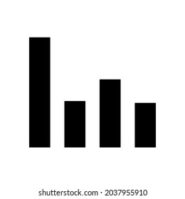 icono de gráfico de barras o logotipo símbolo de signo aislado ilustración vectorial - iconos vectoriales de estilo negro de alta calidad
