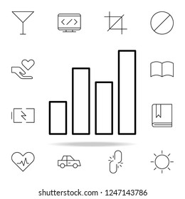 bar chart icon. Minimal Universal Theme icons universal set for web and mobile