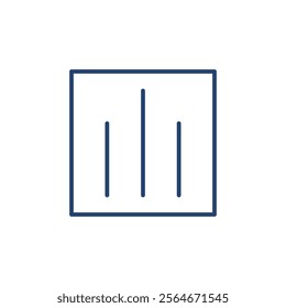 Bar chart icon Outline icon sign